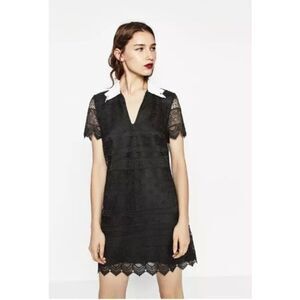 Zara black Gothcore black mini dress sz XS
